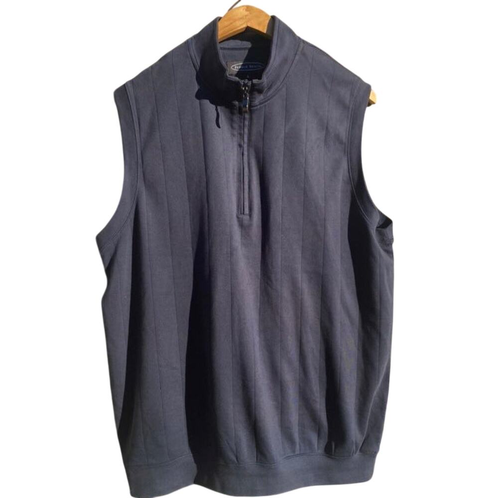 Pebble Beach Golf Sweater Vest Mens Large L V-Neck Knit Pullover Country